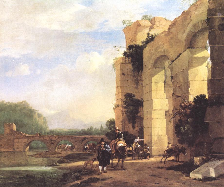 Jan Asselyn, Paesaggio italiano con rovine romane