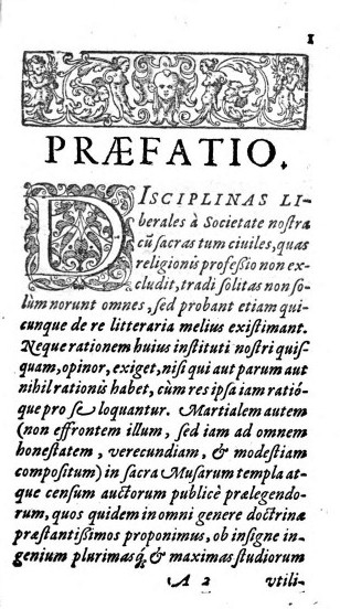 Marziale, Praefatio all'ediz. pubblicata a Ingolstadt nel 1599
