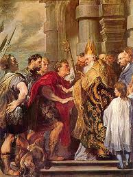 Ambrogio e l'imperatore Teodosio