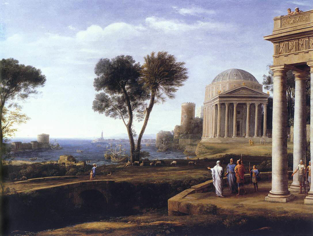 C.Lorrain, Paesaggio con Enea a Delo (1672)